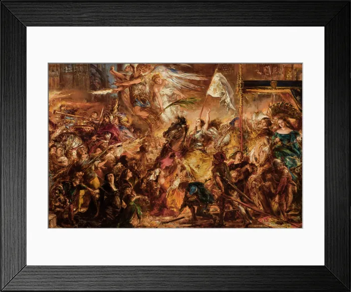 Framed Print : Maid of Orleans, 1883. Creator: Jan Matejko Framed Print : Maid of Orleans, 1883. Creator: Jan Matejko