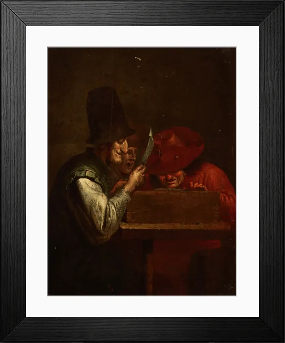Framed Print : Genre Peasant Scene, 2nd half of 17th century. Creators: Unknown, Follower of Adriaen van Ostade Framed Print : Genre Peasant Scene, 2nd half of 17th century. Creators: Unknown, Follower of Adriaen van Ostade