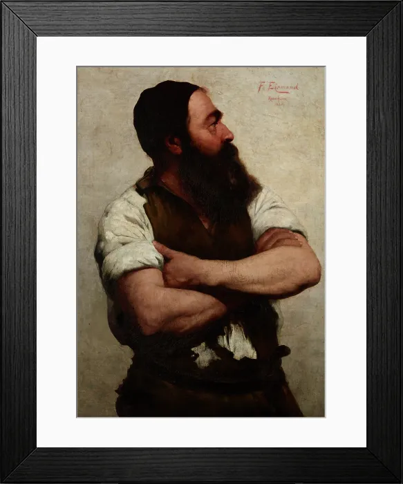 Framed Print : Blacksmith, 1880. Creator: Franciszek Teodor Ejsmond Framed Print : Blacksmith, 1880. Creator: Franciszek Teodor Ejsmond