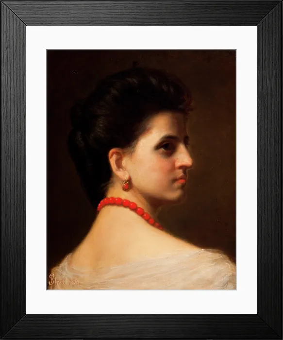 Framed Print : Portrait of Wanda Monne, 1867. Creator: Francisek Streitt Framed Print : Portrait of Wanda Monne, 1867. Creator: Francisek Streitt