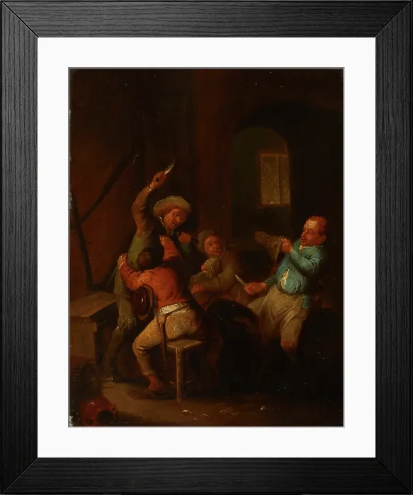 Framed Print : Peasants Fighting, 17th century. Creator: Unknown Framed Print : Peasants Fighting, 17th century. Creator: Unknown