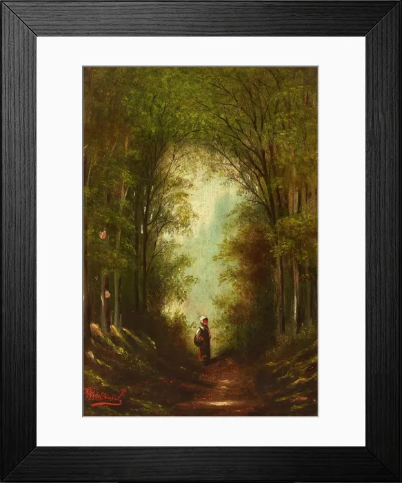 Framed Print : Road in the Woods, 2nd half of 19th century. Creator: Unknown Framed Print : Road in the Woods, 2nd half of 19th century. Creator: Unknown