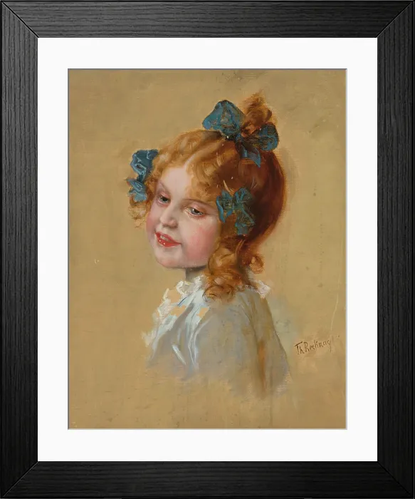 Framed Print : Portrait of a Girl, 1st half of 20th century. Creator: Theodor Recknagl Framed Print : Portrait of a Girl, 1st half of 20th century. Creator: Theodor Recknagl
