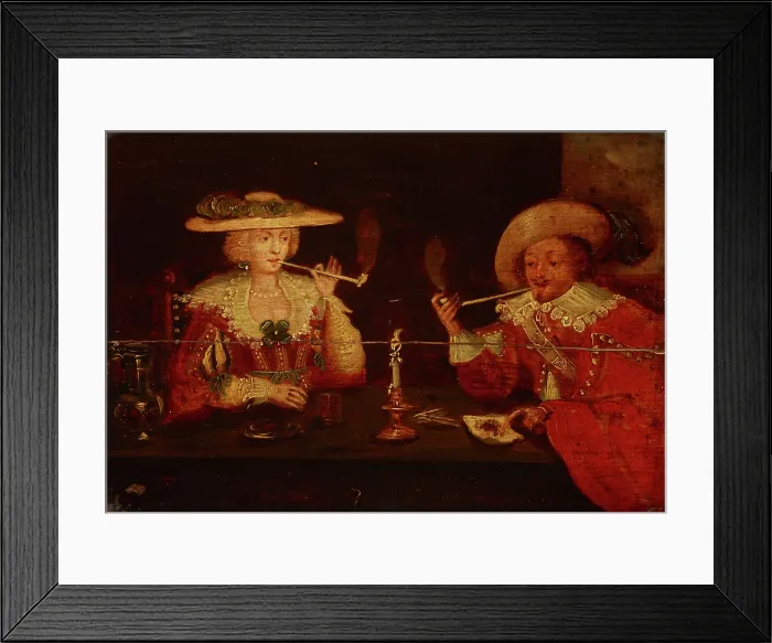 Framed Print : Genre Scene, 17th-18th centuries. Creator: Unknown Framed Print : Genre Scene, 17th-18th centuries. Creator: Unknown