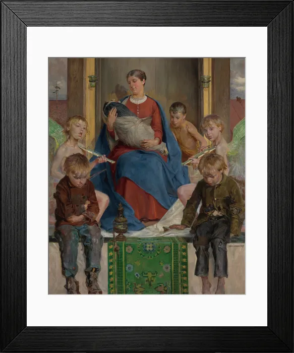Framed Print : Madonna and Children, 1897. Creator: Jacek Malczewski Framed Print : Madonna and Children, 1897. Creator: Jacek Malczewski