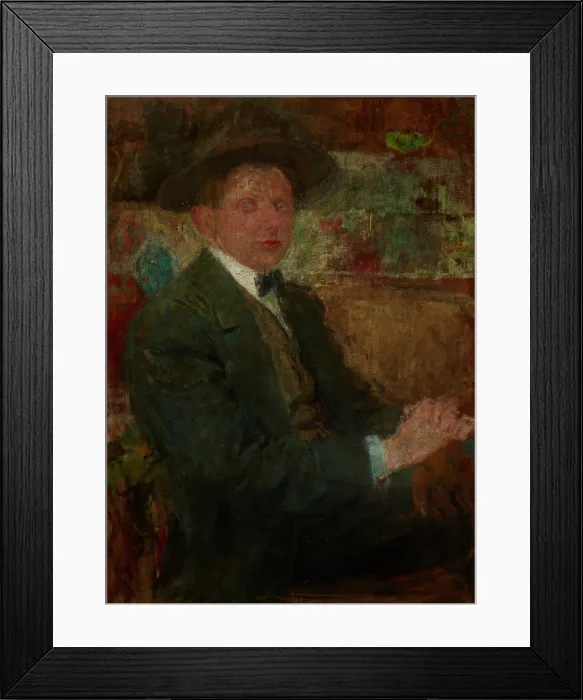 Framed Print : Portrait of a Man in a Hat, between 1914-1916. Creator: Olga Boznanska Framed Print : Portrait of a Man in a Hat, between 1914-1916. Creator: Olga Boznanska