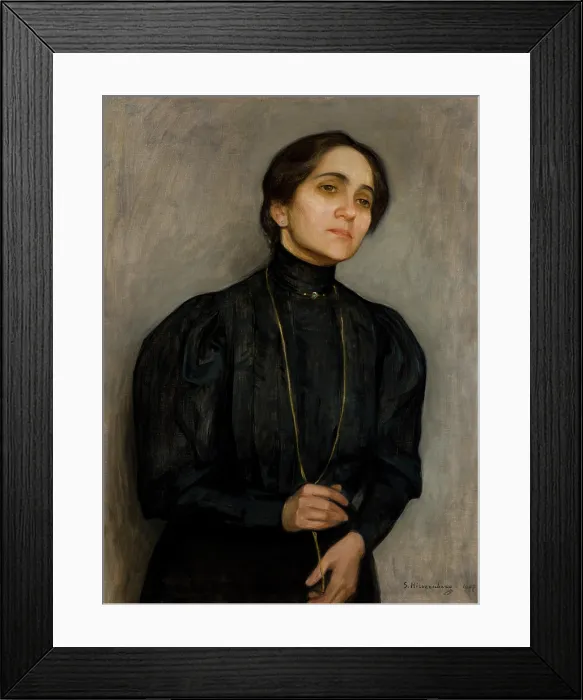 Framed Print : Portrait of Maria Feldman, 1907. Creator: Samuel Hirszenberg Framed Print : Portrait of Maria Feldman, 1907. Creator: Samuel Hirszenberg