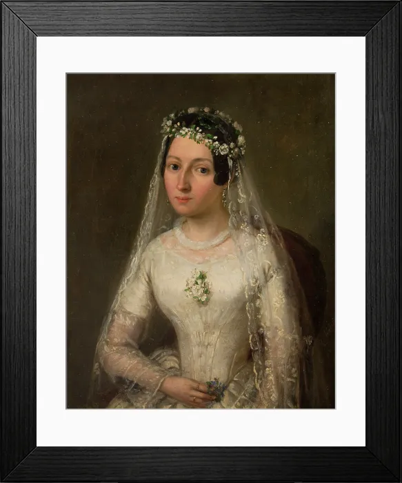 Framed Print : Portrait of Teresa Markowska nee Palczewska, 1849. Creator: Antoni Kolasinski Framed Print : Portrait of Teresa Markowska nee Palczewska, 1849. Creator: Antoni Kolasinski