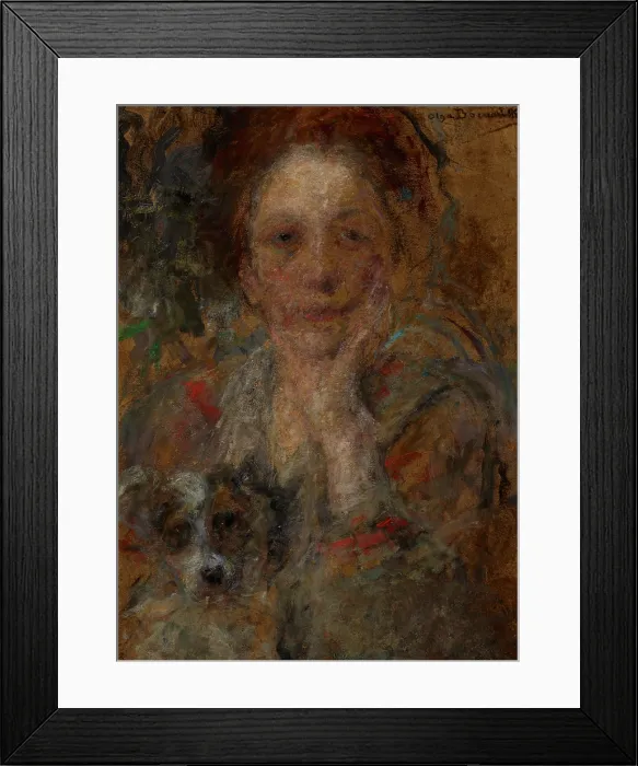 Framed Print : Portrait of Helena Zielinska, c1925. Creator: Olga Boznanska Framed Print : Portrait of Helena Zielinska, c1925. Creator: Olga Boznanska