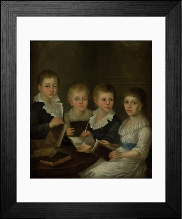 Framed Print : Portrait of Children of Kunegunda and Albert Ignacy Siedliski from Trzcianiec: Leon, Rozalia...1798. Creator: Unknown Framed Print : Portrait of Children of Kunegunda and Albert Ignacy Siedliski from Trzcianiec: Leon, Rozalia...1798. Creator: Unknown