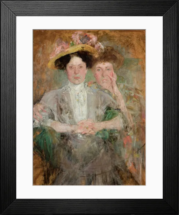 Framed Print : Portrait of Two Young Ladies, c1904. Creator: Olga Boznanska Framed Print : Portrait of Two Young Ladies, c1904. Creator: Olga Boznanska