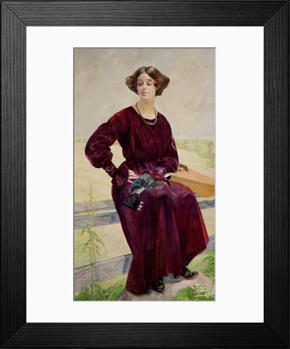 Framed Print : The Finished Song-Portrait of Roza Aleksandrowicz, 1919. Creator: Jacek Malczewski Framed Print : The Finished Song-Portrait of Roza Aleksandrowicz, 1919. Creator: Jacek Malczewski