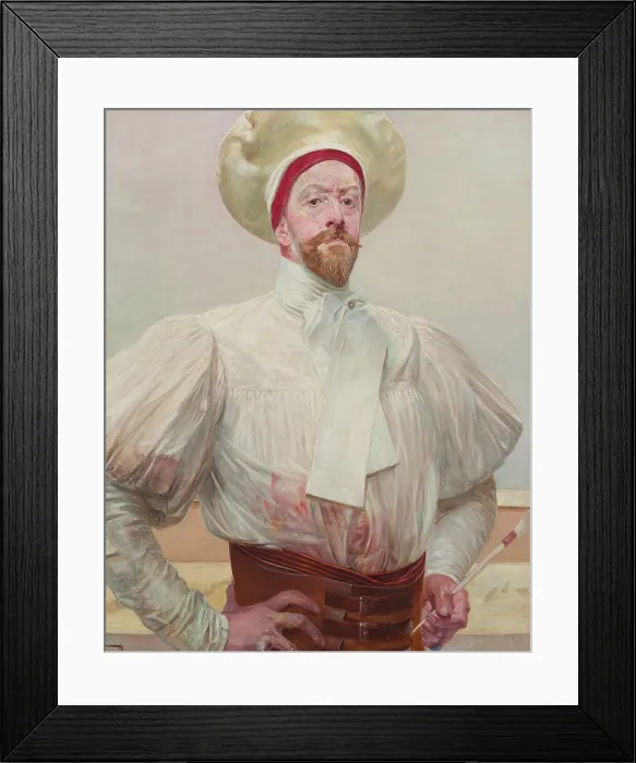 Framed Print : Self-Portrait in a White Attire, 1914. Creator: Jacek Malczewski Framed Print : Self-Portrait in a White Attire, 1914. Creator: Jacek Malczewski