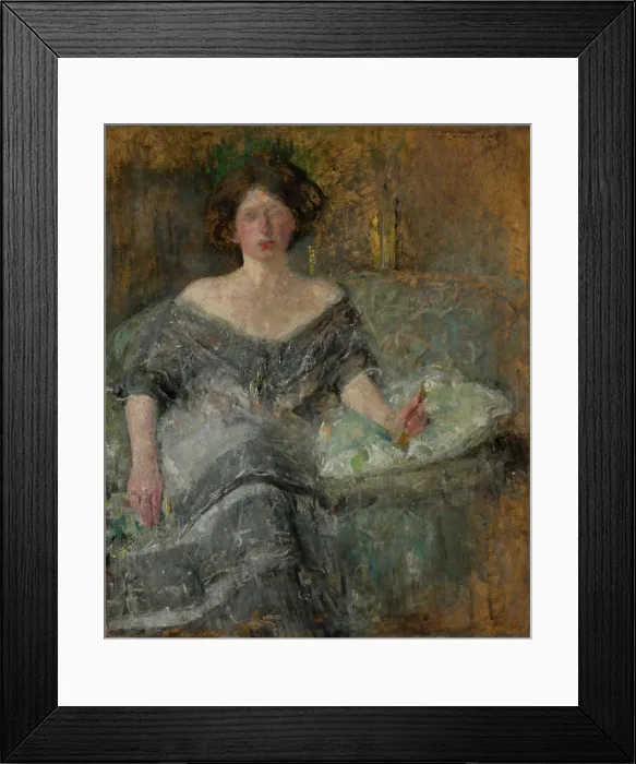 Framed Print : Portrait of Elza Krauze, 1912. Creator: Olga Boznanska Framed Print : Portrait of Elza Krauze, 1912. Creator: Olga Boznanska