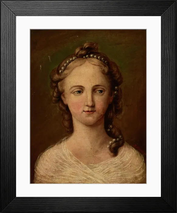 Framed Print : Portrait of Artist's Sister Fryderyka Maszkowska, 1850. Creator: Marceli Maszkowski. Portrait of Artist's Sister Fryderyka Maszkowska, 1850. Creator: Marceli Maszkowski Framed Print : Portrait of Artist's Sister Fryderyka Maszkowska, 1850. Creator: Marceli Maszkowski. Portrait of Artist's Sister Fryderyka Maszkowska, 1850. Creator: Marceli Maszkowski