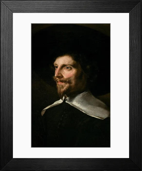 Framed Print : Portrait of a Man in a Hat, c1630-1635. Creator: Abraham de Vries Framed Print : Portrait of a Man in a Hat, c1630-1635. Creator: Abraham de Vries