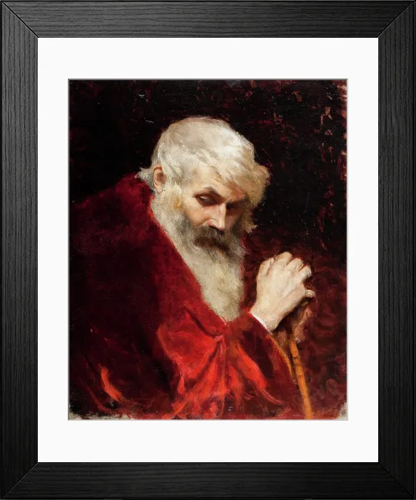 Framed Print : Bust of a Bearded Old Man, 1876. Creator: Leon Wyczolkowski