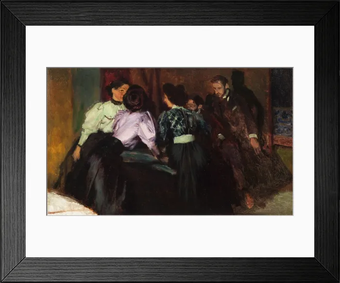 Framed Print : Sketch to the Painting 'Conversation', 1895. Creator: Jozef Mehoffer Framed Print : Sketch to the Painting 'Conversation', 1895. Creator: Jozef Mehoffer
