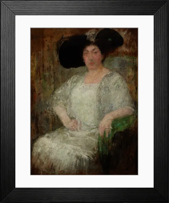 Framed Print : Portrait of a French Lady-Writer Gabrielle Reval, 1912. Creator: Olga Boznanska Framed Print : Portrait of a French Lady-Writer Gabrielle Reval, 1912. Creator: Olga Boznanska