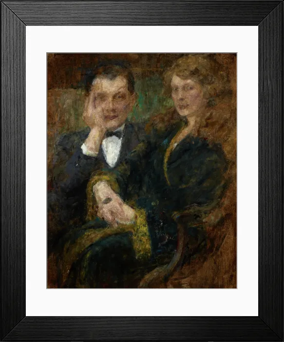 Framed Print : Portrait of Mrs and Mr Smogorzewski, c1914. Creator: Olga Boznanska Framed Print : Portrait of Mrs and Mr Smogorzewski, c1914. Creator: Olga Boznanska