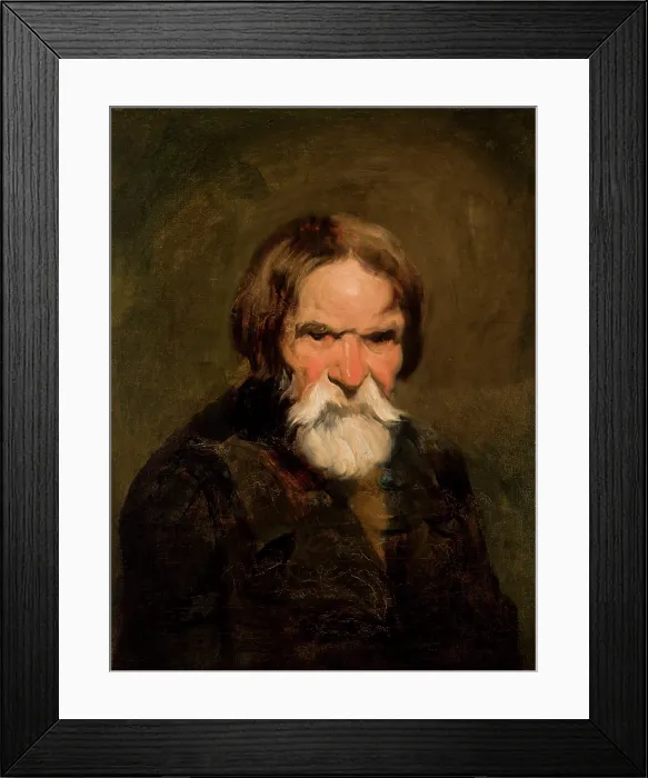 Framed Print : Study of a Bearded Peasant, 1846-1848. Creator: Piotr Michalowski Framed Print : Study of a Bearded Peasant, 1846-1848. Creator: Piotr Michalowski