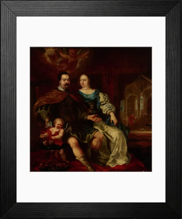 Framed Print : Portrait of a Married Couple, 2nd half of 17th century. Creator: Jurgen Ovens Framed Print : Portrait of a Married Couple, 2nd half of 17th century. Creator: Jurgen Ovens