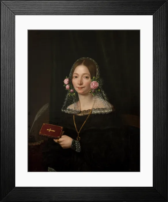 Framed Print : Portrait of a Woman, 1842. Creator: Jan Jozef Sikorski Framed Print : Portrait of a Woman, 1842. Creator: Jan Jozef Sikorski