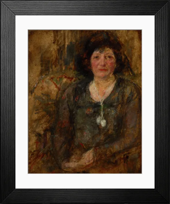 Framed Print : Portrait of a Lady with a Necklace, between 1914-1916. Creator: Olga Boznanska Framed Print : Portrait of a Lady with a Necklace, between 1914-1916. Creator: Olga Boznanska