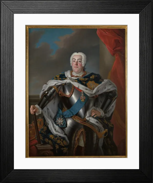 Framed Print : Portrait of Augustus III (1696-1763), c1750. Creator: Louis de Silvestre Framed Print : Portrait of Augustus III (1696-1763), c1750. Creator: Louis de Silvestre