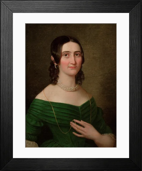 Framed Print : Portrait of a Woman, 1842. Creator: Karol Schweikart Framed Print : Portrait of a Woman, 1842. Creator: Karol Schweikart