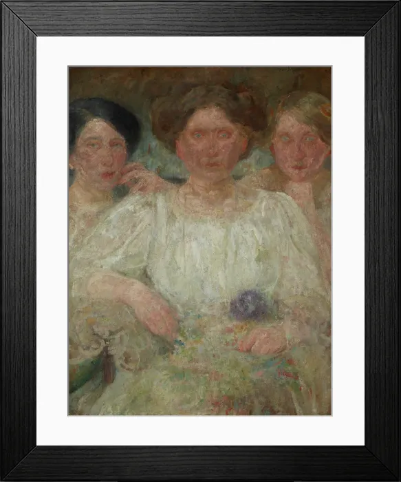 Framed Print : Portrait of Three Sisters, between 1909-1910. Creator: Olga Boznanska Framed Print : Portrait of Three Sisters, between 1909-1910. Creator: Olga Boznanska