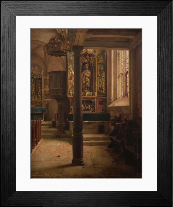 Framed Print : Interior of St Wolfgang's Church in Rothenburg, 1896. Creator: Aleksander Gierymski. Interior of St Wolfgang's Church in Rothenburg, 1896. Creator: Aleksander Gierymski Framed Print : Interior of St Wolfgang's Church in Rothenburg, 1896. Creator: Aleksander Gierymski. Interior of St Wolfgang's Church in Rothenburg, 1896. Creator: Aleksander Gierymski