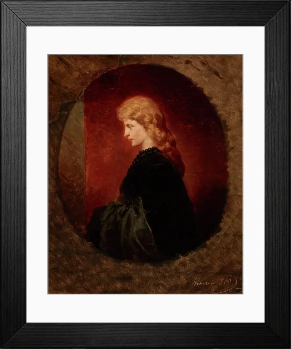 Framed Print : Portrait of a Red-Haired Woman, April 1865. Creator: Artur Grottger Framed Print : Portrait of a Red-Haired Woman, April 1865. Creator: Artur Grottger