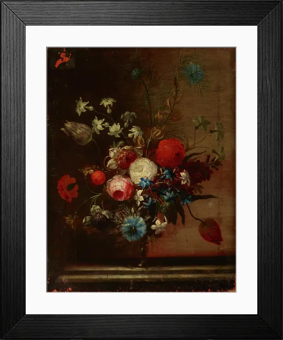 Framed Print : Bouquet of Flowers, turn of the 18th and 19th centuries. Creator: Unknown Framed Print : Bouquet of Flowers, turn of the 18th and 19th centuries. Creator: Unknown