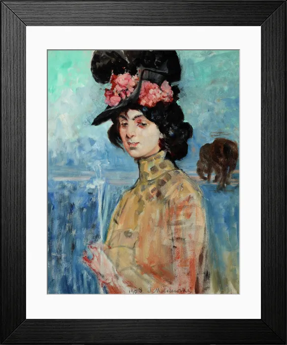 Framed Print : Portrait of Zofia Atteslander, 1908. Creator: Jacek Malczewski