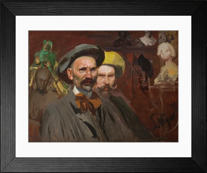 Framed Print : Self-Portrait with Konstanty Laszczka, c1901. Creator: Leon Wyczolkowski Framed Print : Self-Portrait with Konstanty Laszczka, c1901. Creator: Leon Wyczolkowski