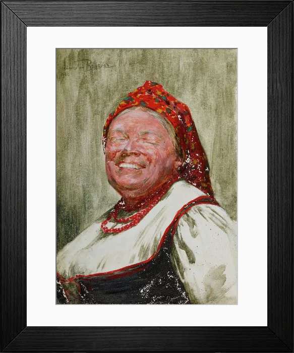 Framed Print : Laughing Woman, 1906. Creator: Mieczyslaw Reyzner Framed Print : Laughing Woman, 1906. Creator: Mieczyslaw Reyzner