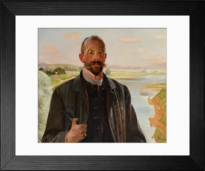 Framed Print : Self-Portrait, 1901. Creator: Jacek Malczewski Framed Print : Self-Portrait, 1901. Creator: Jacek Malczewski