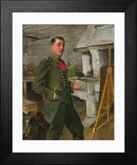 Framed Print : Self-Portrait in the Trenches, 1918. Creator: Stanislaw Janowski Framed Print : Self-Portrait in the Trenches, 1918. Creator: Stanislaw Janowski
