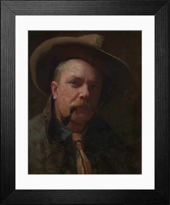 Framed Print : Self-Portrait in a Hat, 1901. Creator: Damazy Kotowski Framed Print : Self-Portrait in a Hat, 1901. Creator: Damazy Kotowski