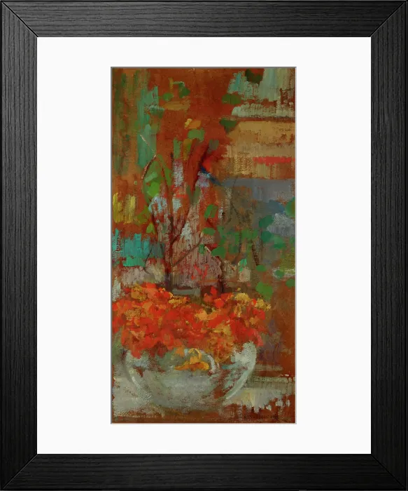 Framed Print : Composition with Nasturtiums, c1906. Creator: Olga Boznanska Framed Print : Composition with Nasturtiums, c1906. Creator: Olga Boznanska