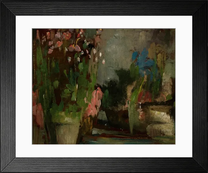 Framed Print : Flowers on a Terrace, 1903. Creator: Olga Boznanska Framed Print : Flowers on a Terrace, 1903. Creator: Olga Boznanska