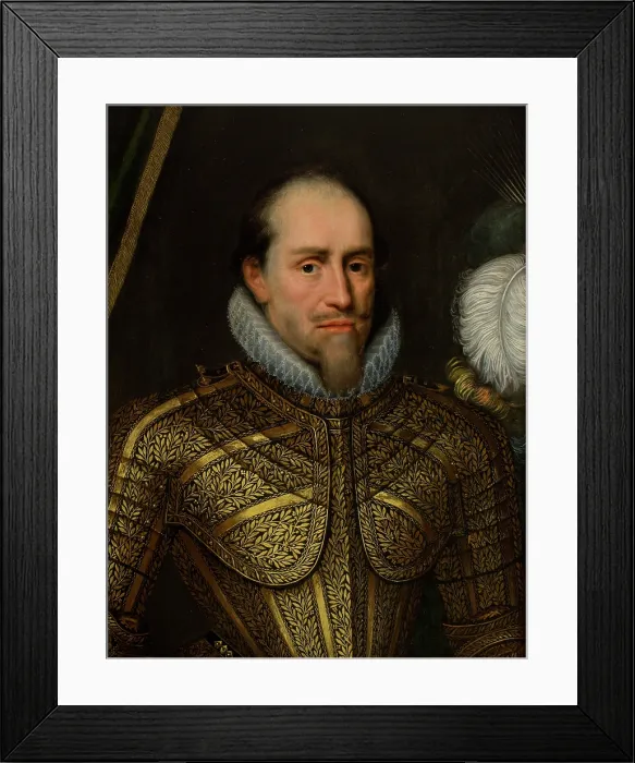 Framed Print : Portrait of a Man in Armour, 1st half of 17th century. Creator: Michiel van Mierevelt Framed Print : Portrait of a Man in Armour, 1st half of 17th century. Creator: Michiel van Mierevelt