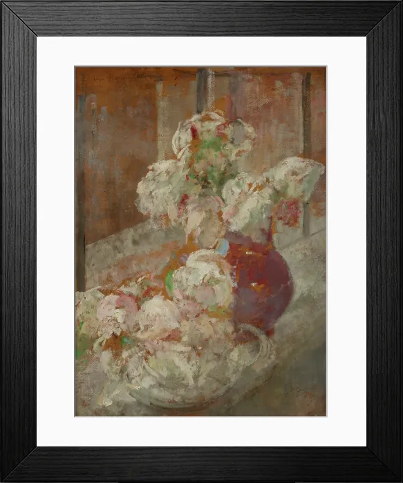 Framed Print : Flowers, 1913. Creator: Olga Boznanska Framed Print : Flowers, 1913. Creator: Olga Boznanska
