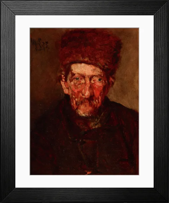 Framed Print : Study: Bust of a Man / Bust of a Woman-Two-sided Painting, 1875. Creator: Max Liebermann Framed Print : Study: Bust of a Man / Bust of a Woman-Two-sided Painting, 1875. Creator: Max Liebermann