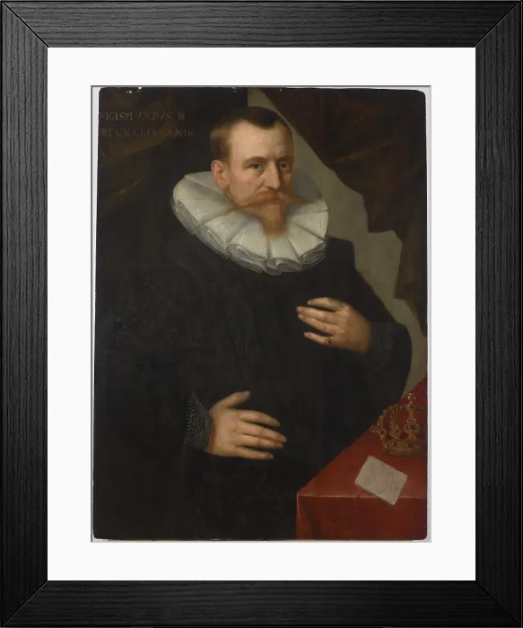Framed Print : Portrait of Sigismund III Vasa (1566-1632), 17th century. Creator: Unknown Framed Print : Portrait of Sigismund III Vasa (1566-1632), 17th century. Creator: Unknown