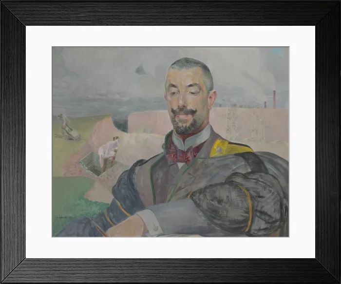 Framed Print : Portrait of Erazm Baracz, 1907. Creator: Jacek Malczewski Framed Print : Portrait of Erazm Baracz, 1907. Creator: Jacek Malczewski