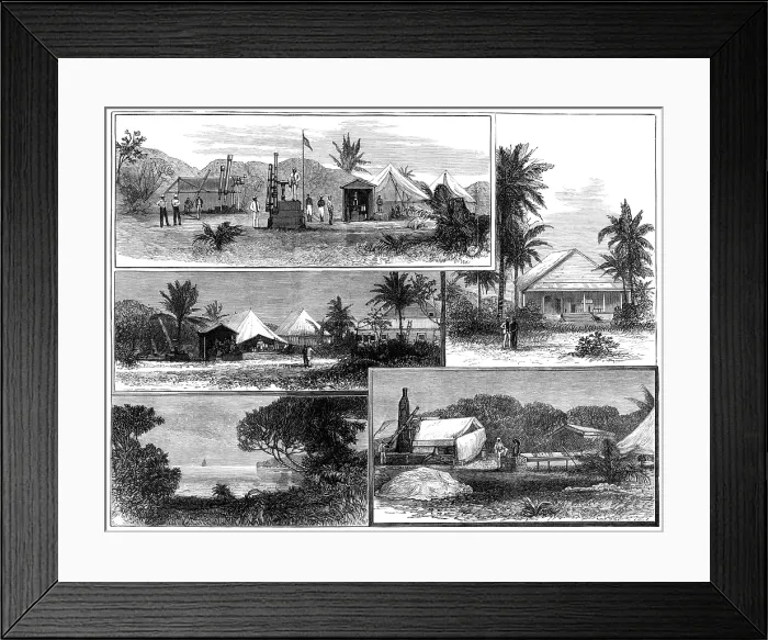 Framed Print : The Eclipse of the Sun, May 6, seen from Caroline Island, in the Pacific Ocean, 1883. Creator: Unknown Framed Print : The Eclipse of the Sun, May 6, seen from Caroline Island, in the Pacific Ocean, 1883. Creator: Unknown