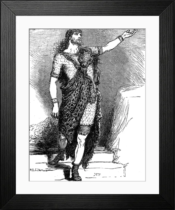 Framed Print : Sketches at the Lyceum: 'The Cup' - Mr. Irving as Synorix, 1881. Creator: R&E Taylor Framed Print : Sketches at the Lyceum: 'The Cup' - Mr. Irving as Synorix, 1881. Creator: R&E Taylor