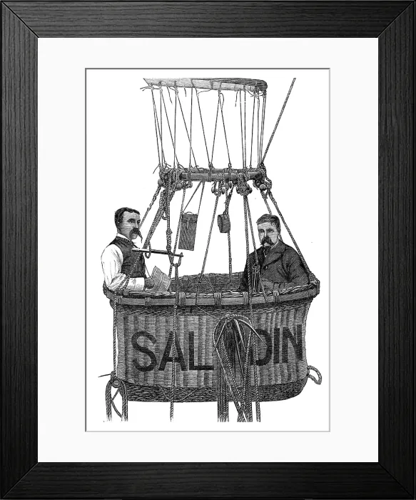 Framed Print : The Fatal Disaster with a Balloon: car of the balloon Saladin, 1881. Creator: Unknown Framed Print : The Fatal Disaster with a Balloon: car of the balloon Saladin, 1881. Creator: Unknown